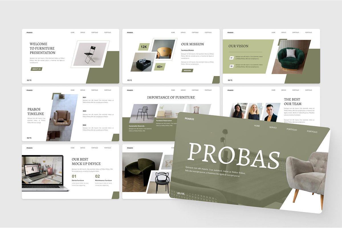 Furniture presentation Google Slide, a Presentation Template by SquidPixey (Photo 6 of 6)