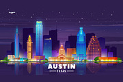 Austin Texas skyline illustration, an Illustration by Sky and glass (Thumbnail 4 of 6)