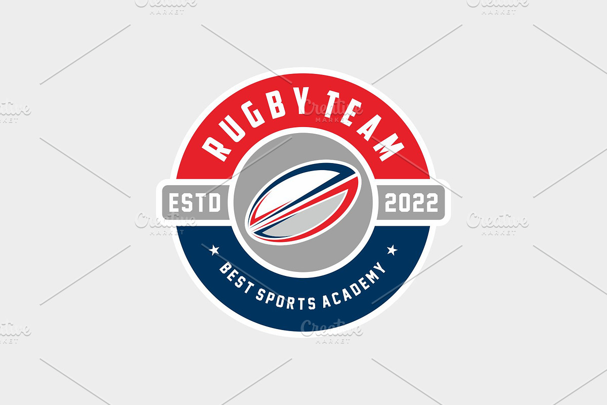 Rugby Club Emblem Logo Design, a Branding & Logo Template by swarnstudio