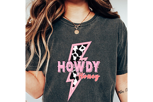 Western Howdy Honey Sublimation PNG