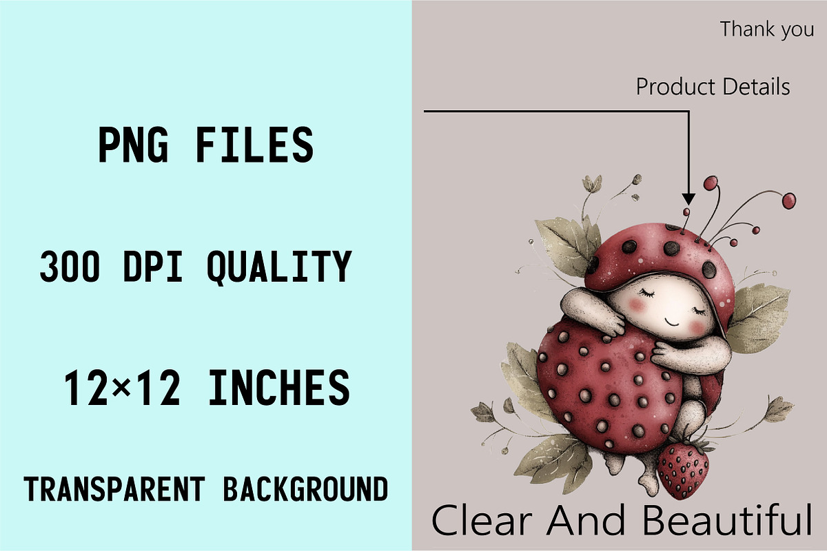 Whimsical Spring Ladybug Clipart, an Illustration by SVGArt (Photo 6 of 9)