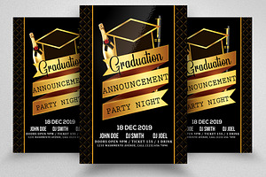 Graduation Celebration Party Flyer, a Flyer Template by Business Flyers