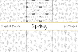 Spring Graphics Pattern. Spring SVG