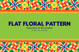 Flat Floral Seamless Pattern 3