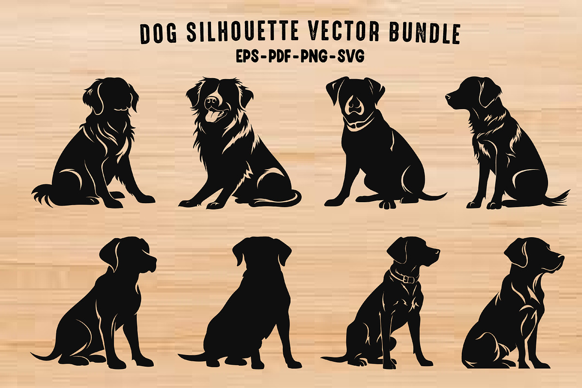 Dog Vector Silhouettes Collection, an Animal Illustration by Gfx Expert Team (Photo 1 of 3)