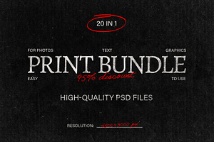 20-in-1 Print Text Effects Bundle, a Layer Style Add-On by pixelbuddha.net