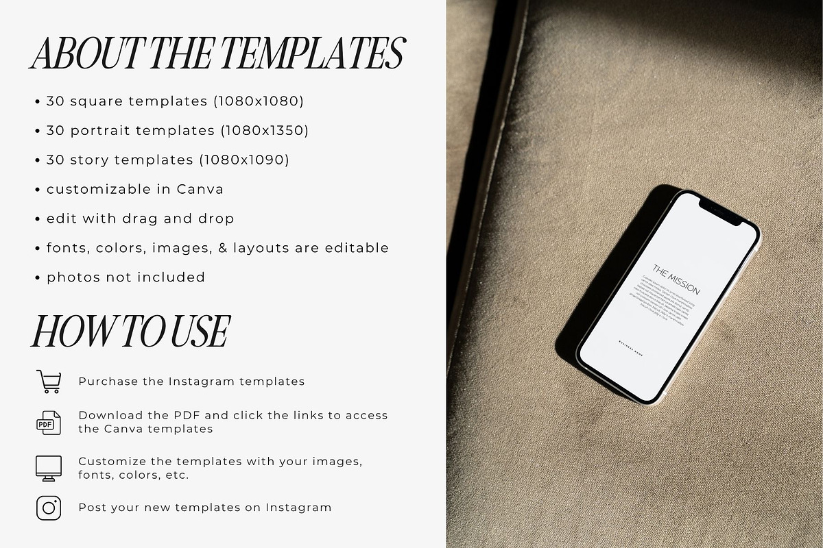 Canva Instagram Templates for Brands, a Social Media Template by Blush Created (Photo 3 of 20)