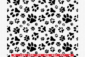 SVG Dog Footprint,Seamless wallpaper