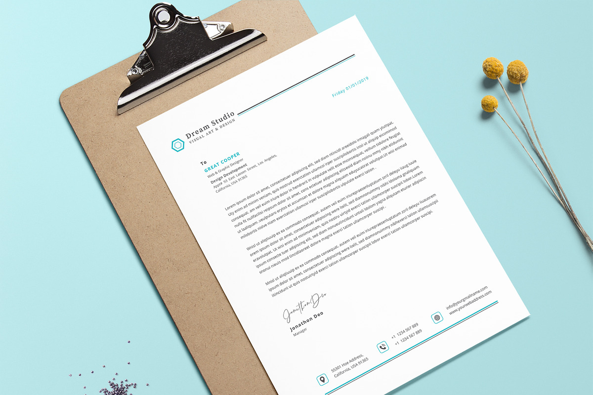 Letterhead, a Stationery Template by TelaTemplates (Photo 3 of 8)