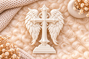 Angel Wings Christian Cross STL, a Scene 3D Model by Layerology (Thumbnail 1 of 3)