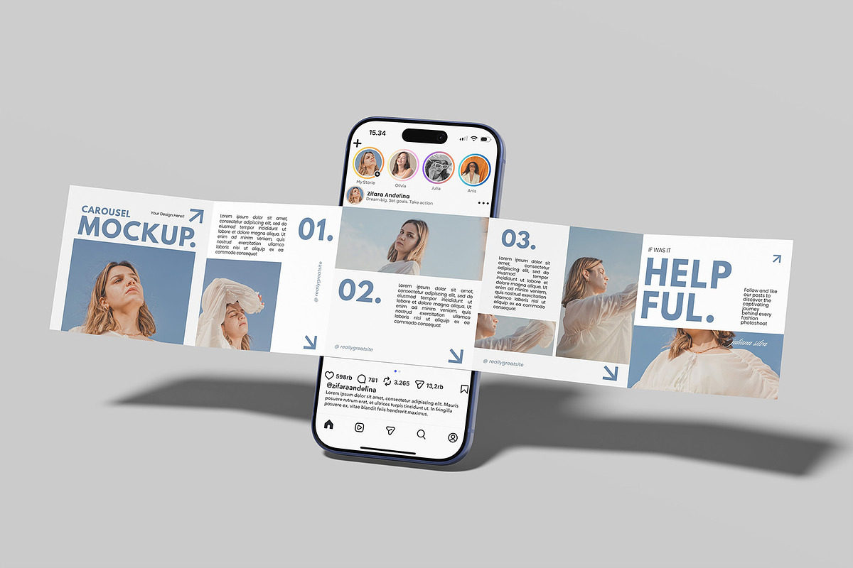Carousel Mockup For Branding, a Wearable Device Mockup by graphicsecond (Photo 7 of 7)