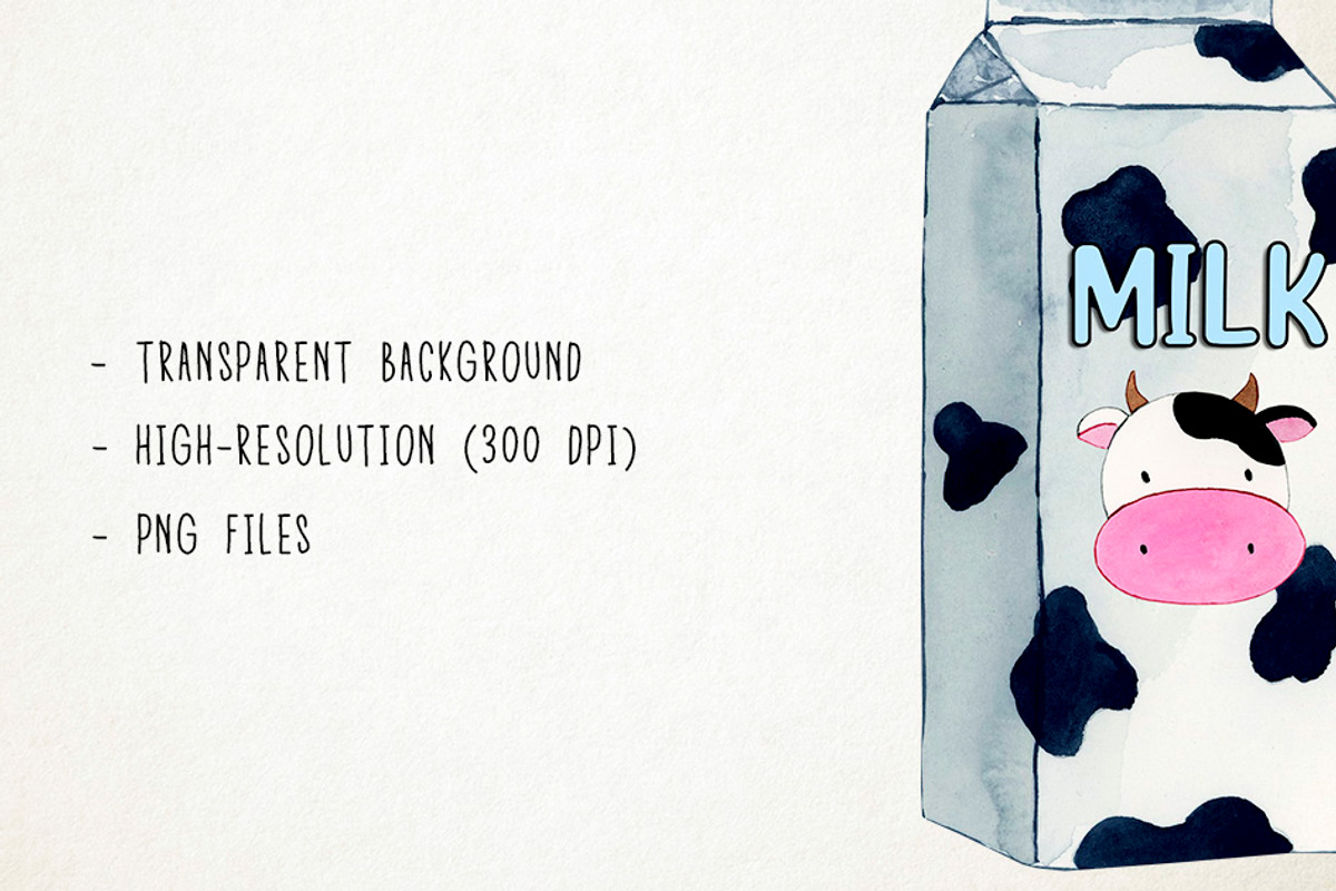 Watercolor Milk and Cookies Clipart, an Object Graphic by Paulaparaula (Photo 3 of 3)