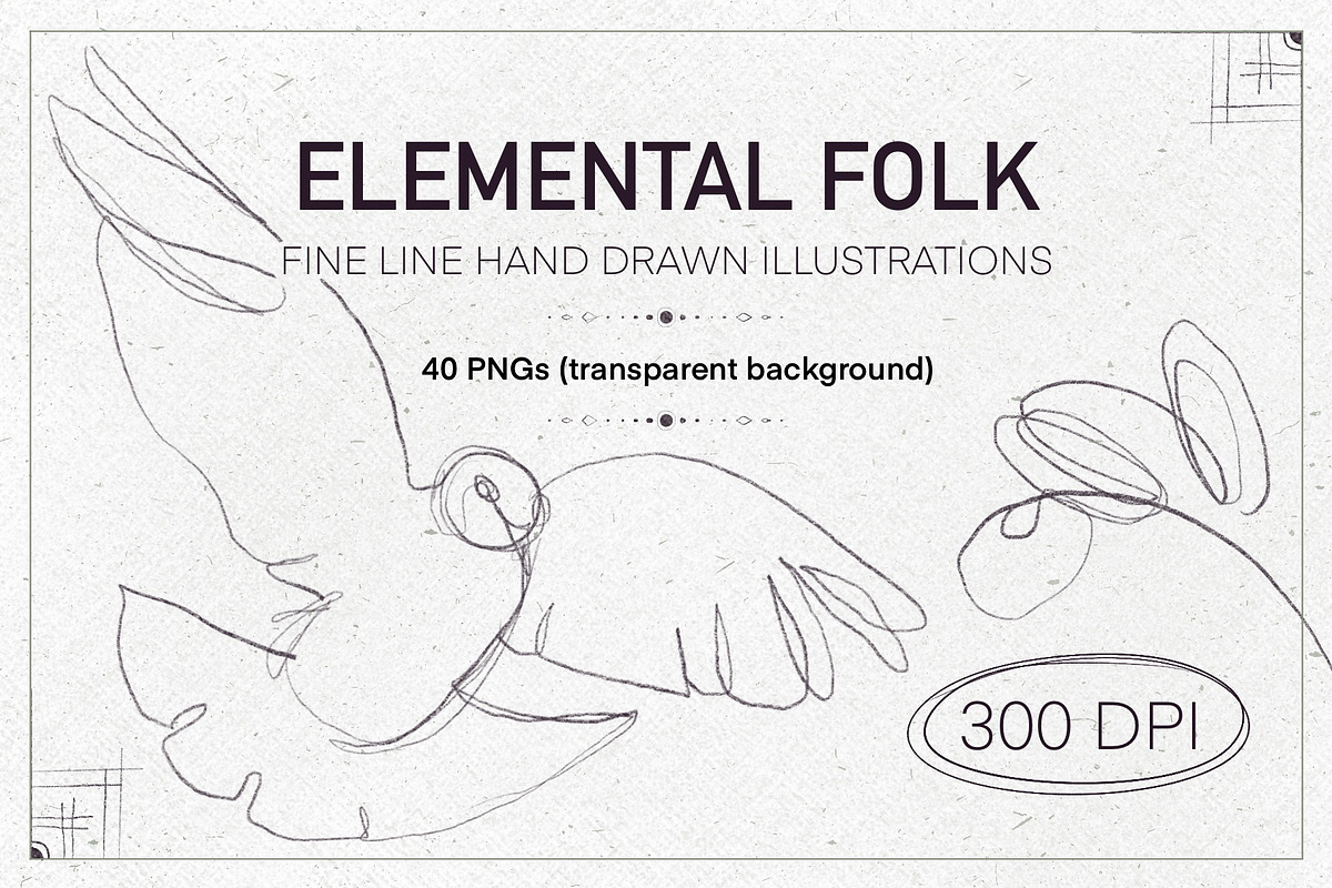 Elemental Folk: 40 PNGs, a Seasonal Illustration by byJuliaKors (Photo 1 of 3)