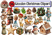 Woodland Christmas Clipart, an Illustration by Design Market (Thumbnail 1 of 3)