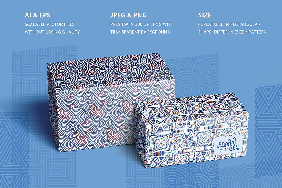 Retro Geo 02, a Pattern Graphic by Crystal Line (Photo 2 of 7)