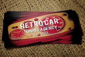 Retro Car - Business Cards