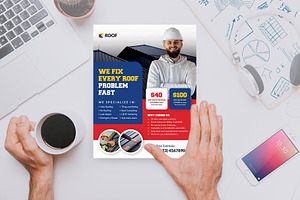 Roofing Service flyer Template