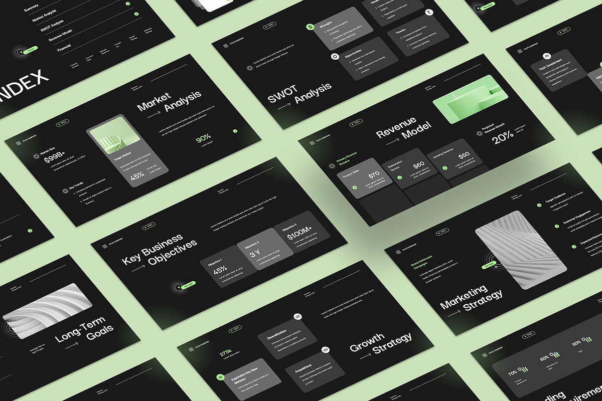 Dark Business Strategy Keynote preview 5