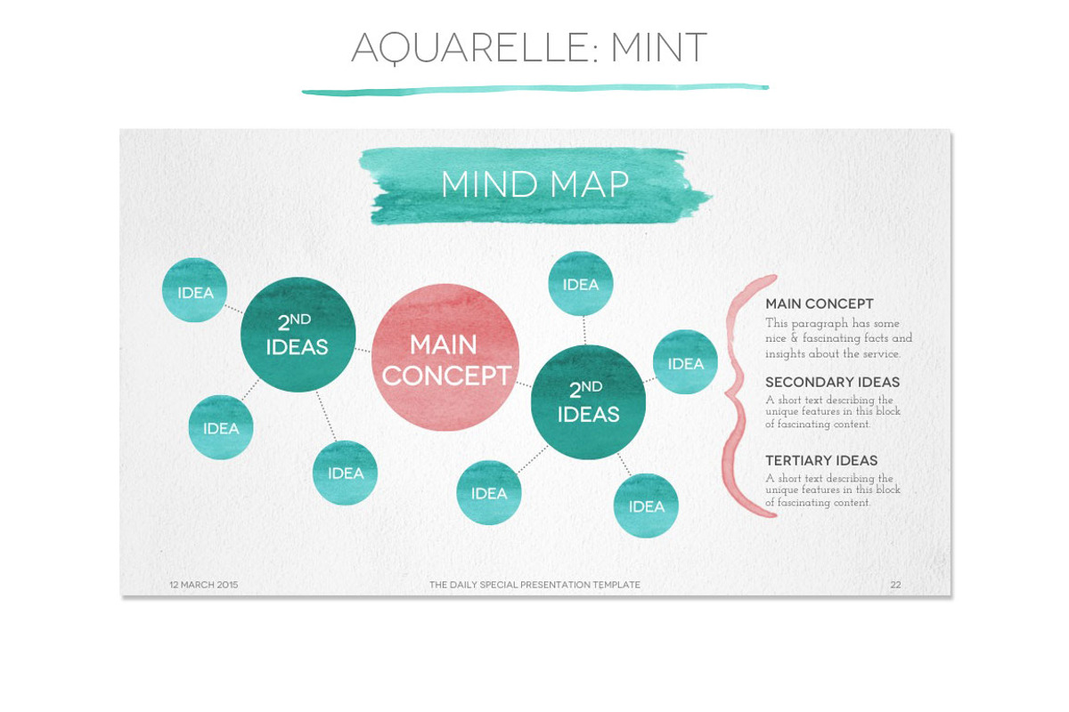 Aquarelle Powerpoint Template, a Presentation Template by Blixa 6 Studios (Photo 4 of 5)