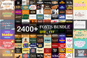 2400+ Fonts, Fonts Bundle, Fonts, a Script Font by Chipshpow Graphics (Thumbnail 1 of 8)