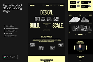 Figma Product Studio Landing Page, a Landing Page Template by Musara