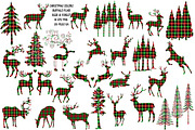 Christmas Buffalo Plaid Deer/Forest, an Animal Illustration by FrankiesDaughtersDesign (Thumbnail 1 of 4)