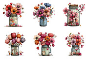 Whimsical Spring Mason Jar Clipart, an Illustration by CreationArt (Thumbnail 6 of 6)