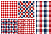 Patriotic Gingham Linen Textures, a Pattern Graphic by Printable Design Store (Thumbnail 2 of 4)