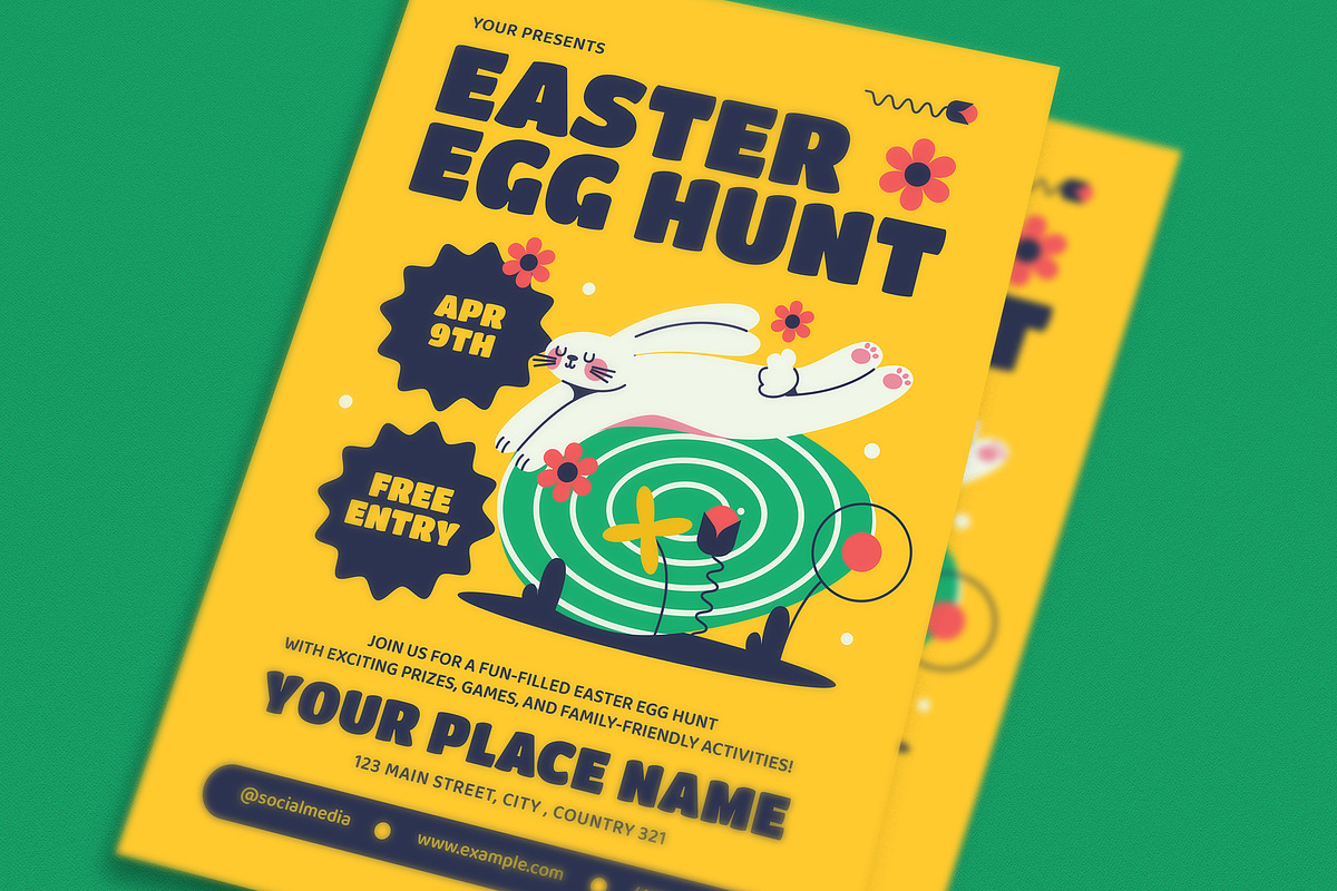Easter Egg Hunt Event Flyer, a Flyer Template by Guuver (Photo 2 of 3)