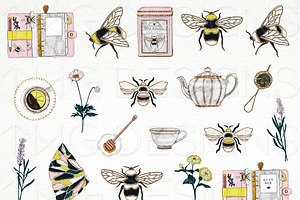 Bumble Bee Fashion Girl Clip Art