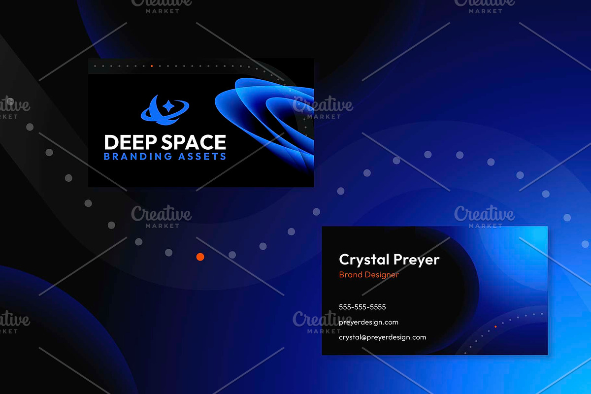 Deep Space – Tech Startup Brand Kit, a Marketing Template by Preyer Design (Photo 6 of 8)