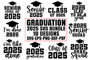 Graduation 2025 SVG Bundle,Senior 25, a Graphic by Designer302 (Thumbnail 1 of 11)