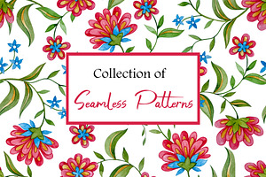 Collection of floral patterns, a Pattern Graphic by made by Tanya