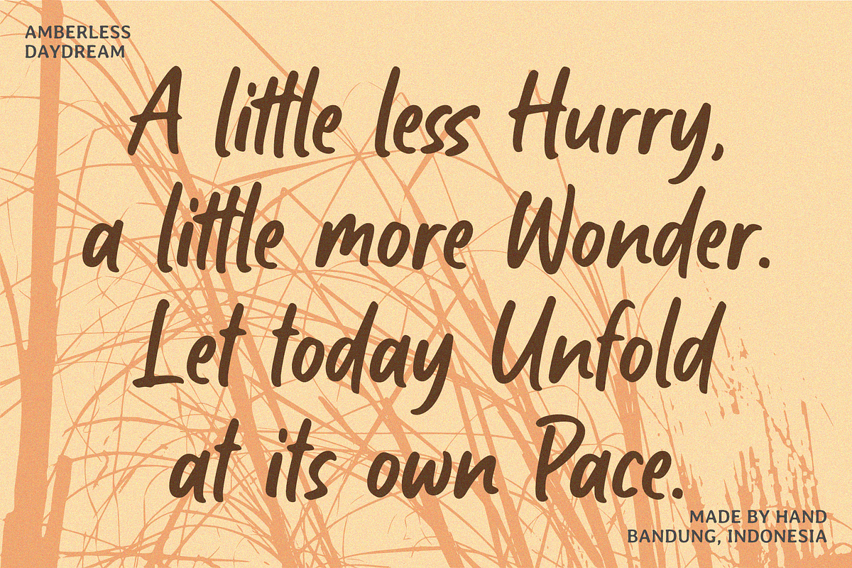 Amberless Daydream - Marker Font, a Handwritten Font by Sibelumpagi Studio (Photo 2 of 9)