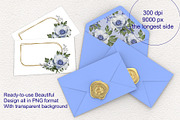 In Blue Anemone Design Set, a Decorative Illustration by Simple Design (Thumbnail 2 of 8)