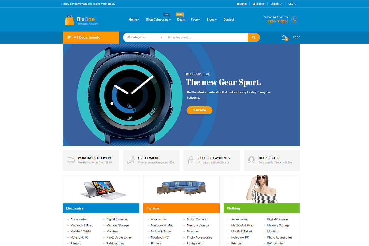 Pts BixOne - Best Prestashop Theme, a Bootstrap Template by Prestabrain (Photo 3 of 4)