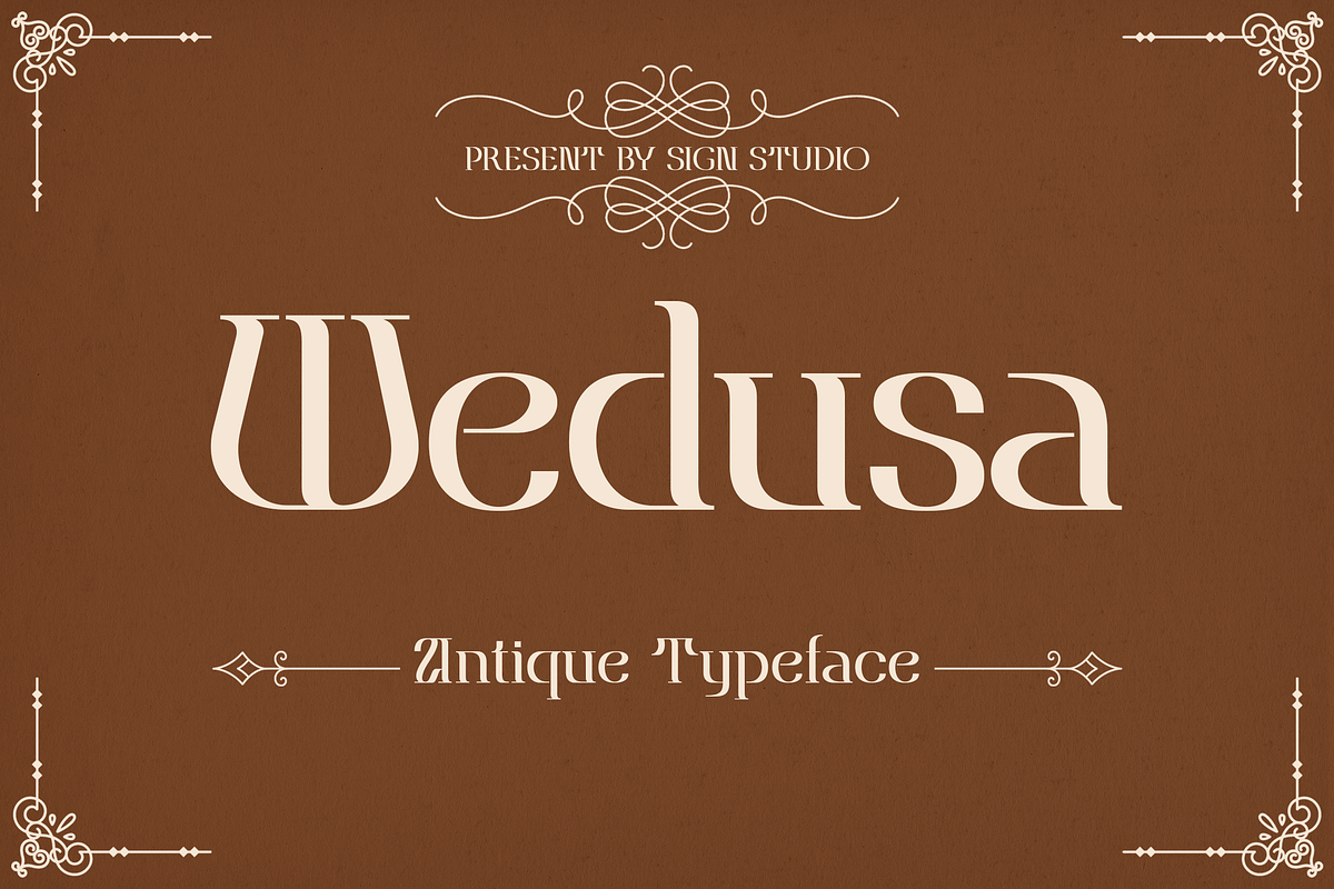 Wedusa, a Serif Font by Sign Studio (Photo 1 of 10)