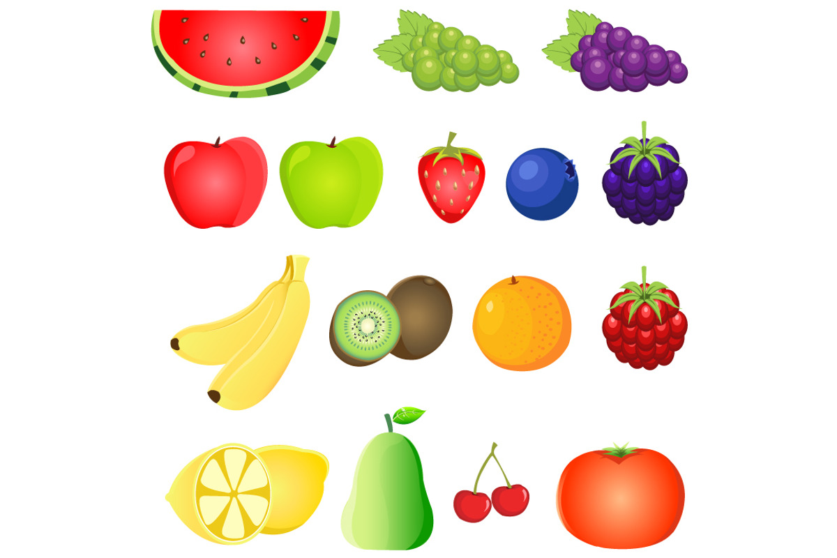 Fruits Vector, an Illustration by erkoudesign