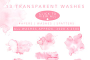 Pink Watercolor Backgrounds + Washes, an Illustration by Feather Grace Designs (Thumbnail 3 of 7)