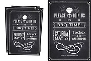 Chalkboard BBQ Party Invite, an Invitation Template by BF Studios (Thumbnail 2 of 2)
