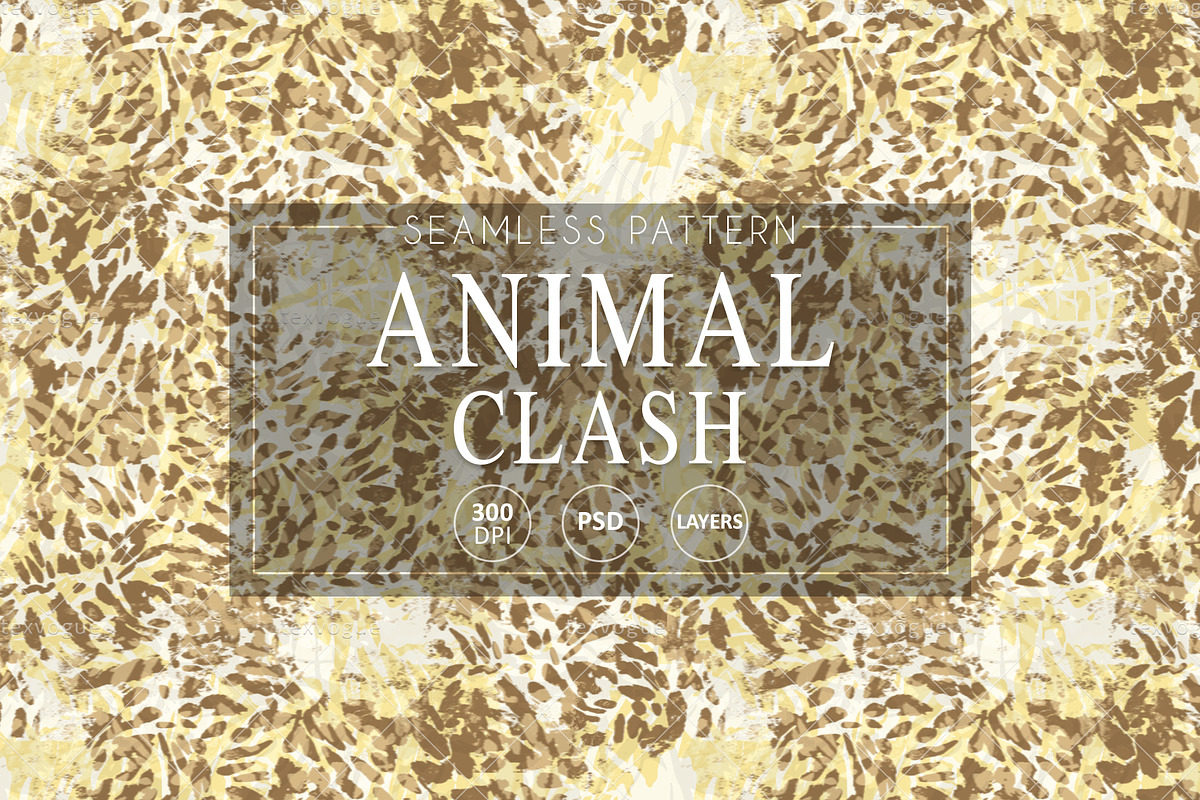 Animal Clash - Seamless Patterns, a Pattern Graphic by texvogue (Photo 1 of 11)