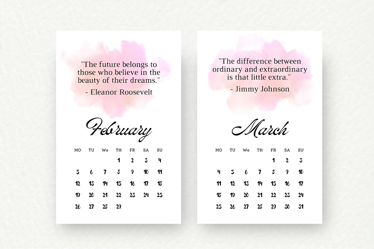 Canva Inspirational Quotes Calendar, a Stationery Template by Waliullah Solutions (Photo 2 of 3)