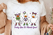 Mardi Gras Goose Coquette Bow PNG, an Illustration by Creative Art (Thumbnail 5 of 6)