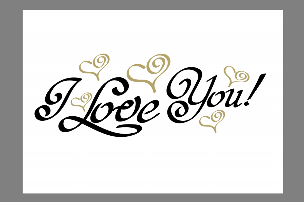 I Love You, Lettering Design