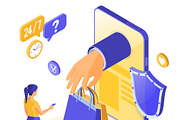 Online Internet Shopping Isometric, a Person Illustration by TAlex (Thumbnail 3 of 6)