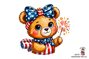 4th of July Cute Bear PNG Bundle, an Illustration by Clipart Bloom (Thumbnail 6 of 11)