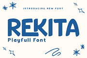 Rekita | Playful Font Display, a Sans Serif Font by twinstd (Thumbnail 1 of 11)