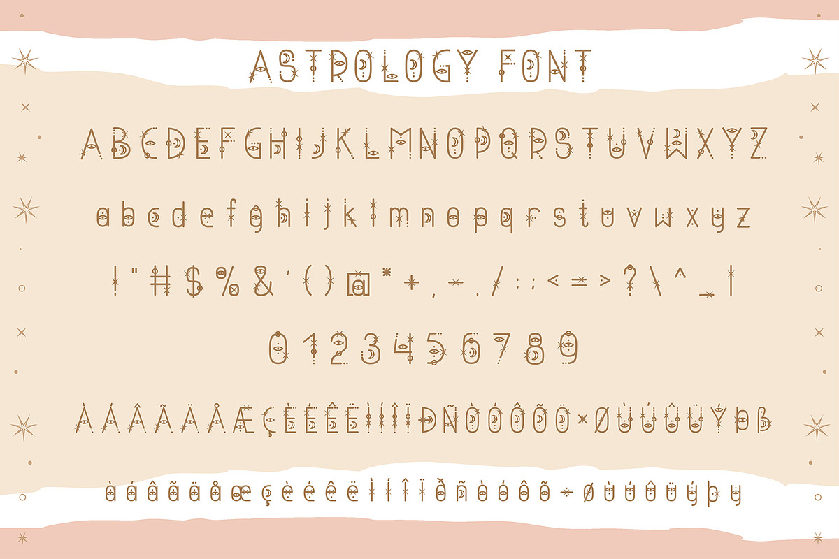 Astrology mystical font preview 2