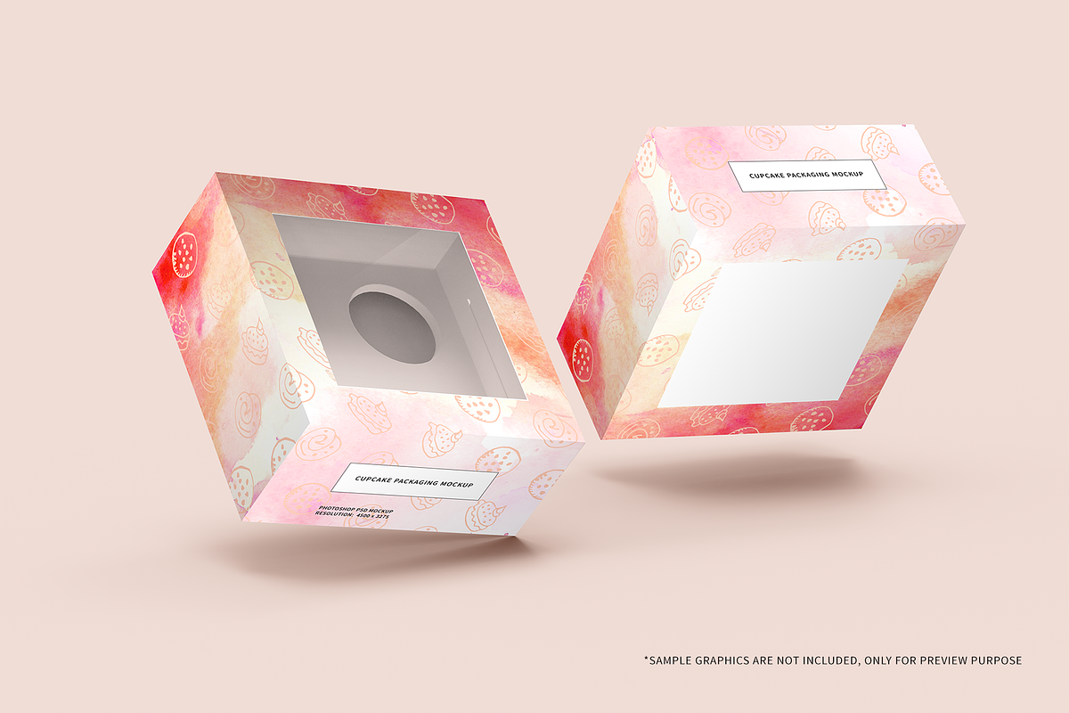 Cupcake Box Packaging Mockups, a Packaging Mockup by shaikerintu (Photo 10 of 17)