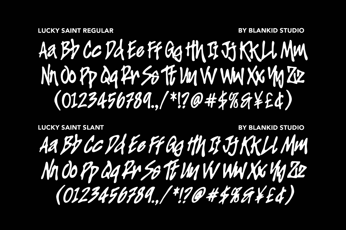 Lucky Saint a Handwriting Font, a Handwritten Font by Blankids Studio (Photo 11 of 11)
